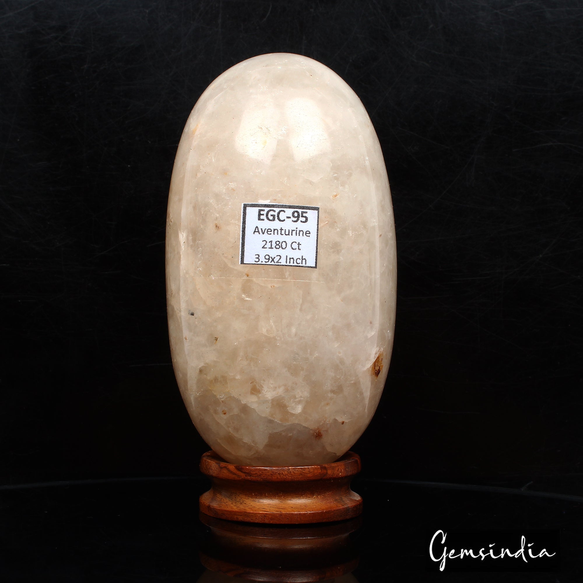 2180 Ct Natural Aventurine Oval Shape Egg Healing Crystal Mineral Gem With Stand