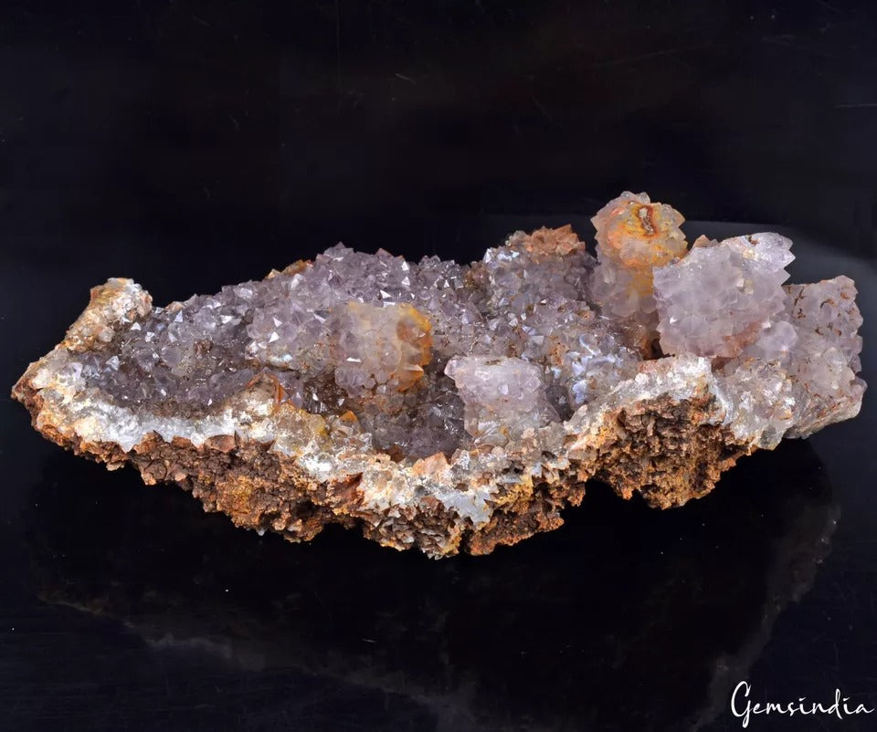 1.6LB Huge Natural Purple Amethyst Geode Quartz Cluster Crystal Specimen Healing