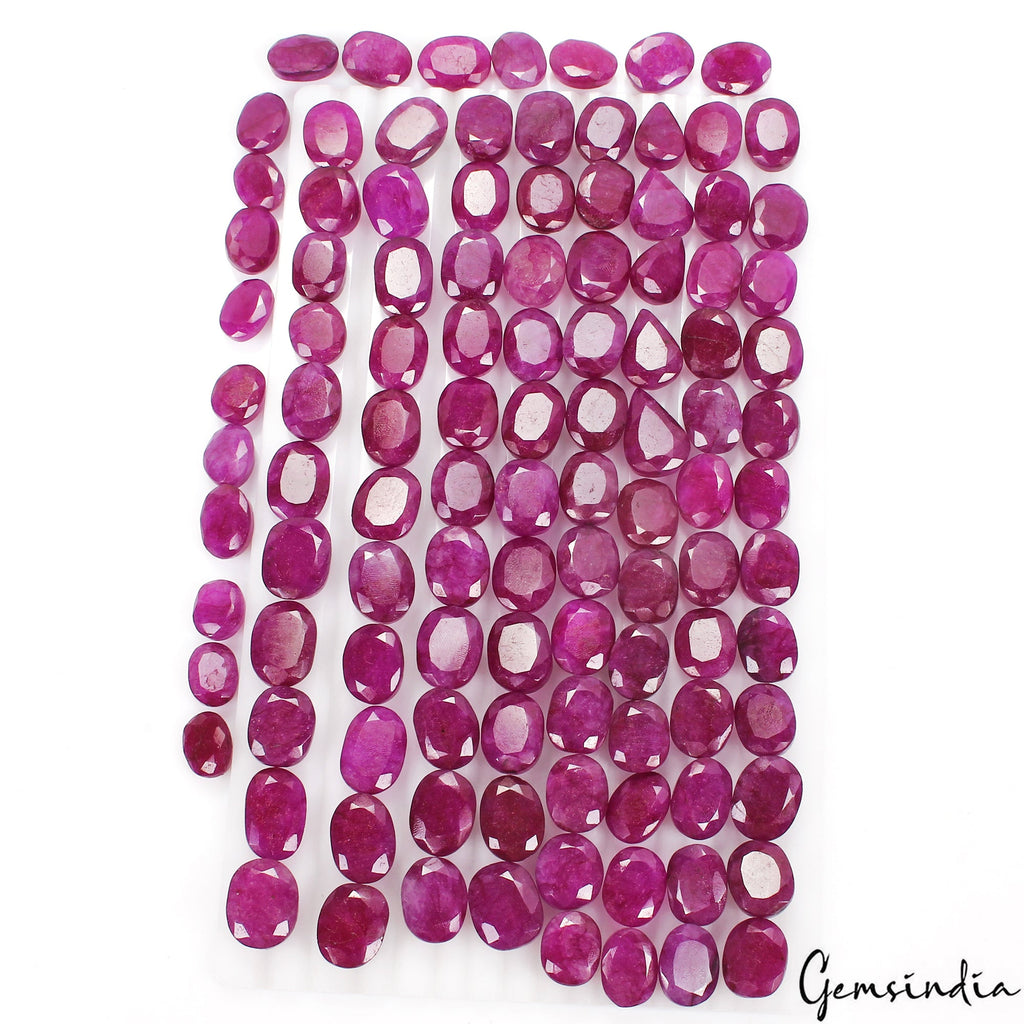 1600 Ct Natural Pink Red Beryl Bixbite USA Mix Cut Loose 13-22mm Gemstones~109Pc