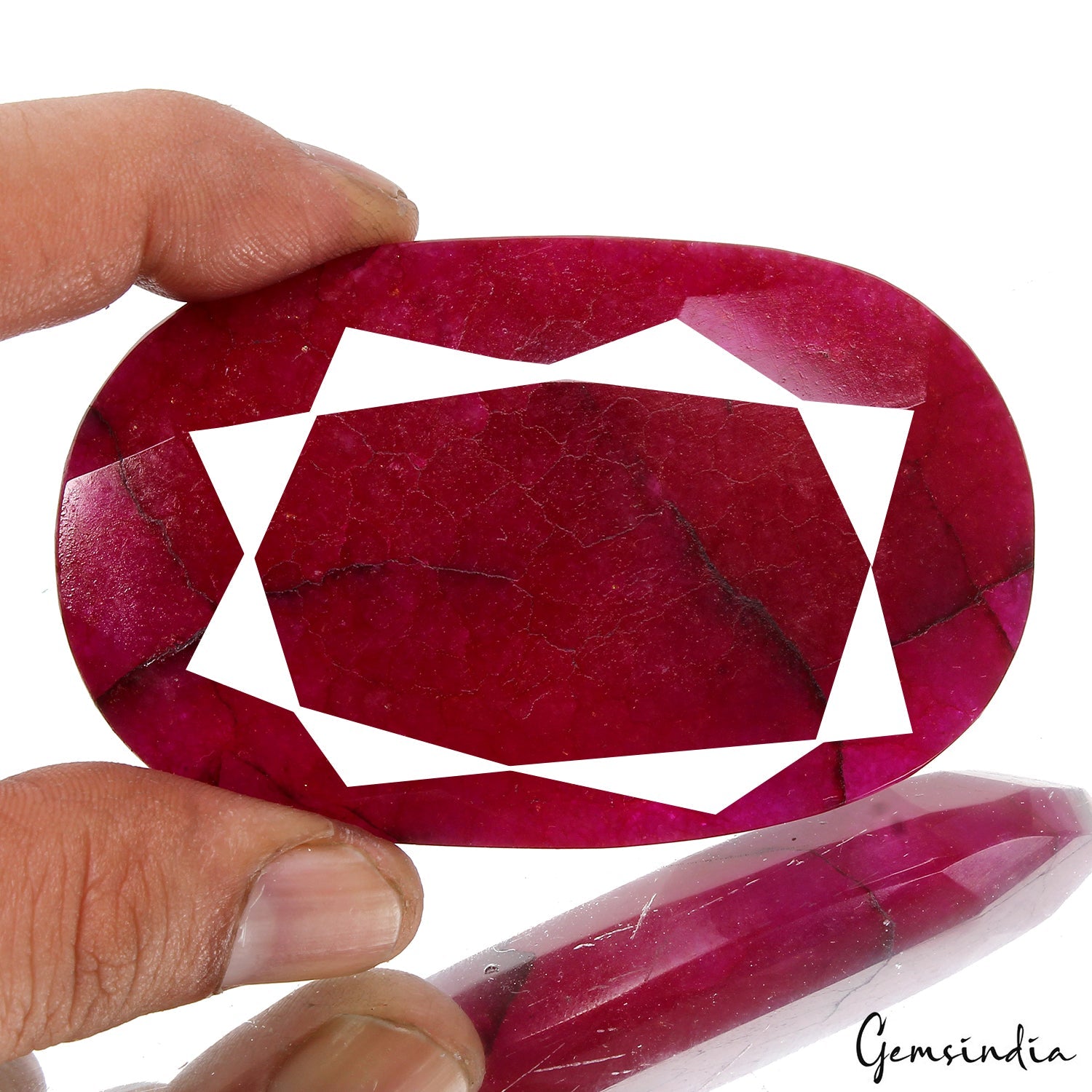 550 Carats Natural Eye Catching Pink Red Quartz Oval Faceted Cut Huge Loose Gem