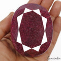 Certified 2480 Cts Natural Dark Red Ruby Oval Faceted Huge Loose Museum Size Gem