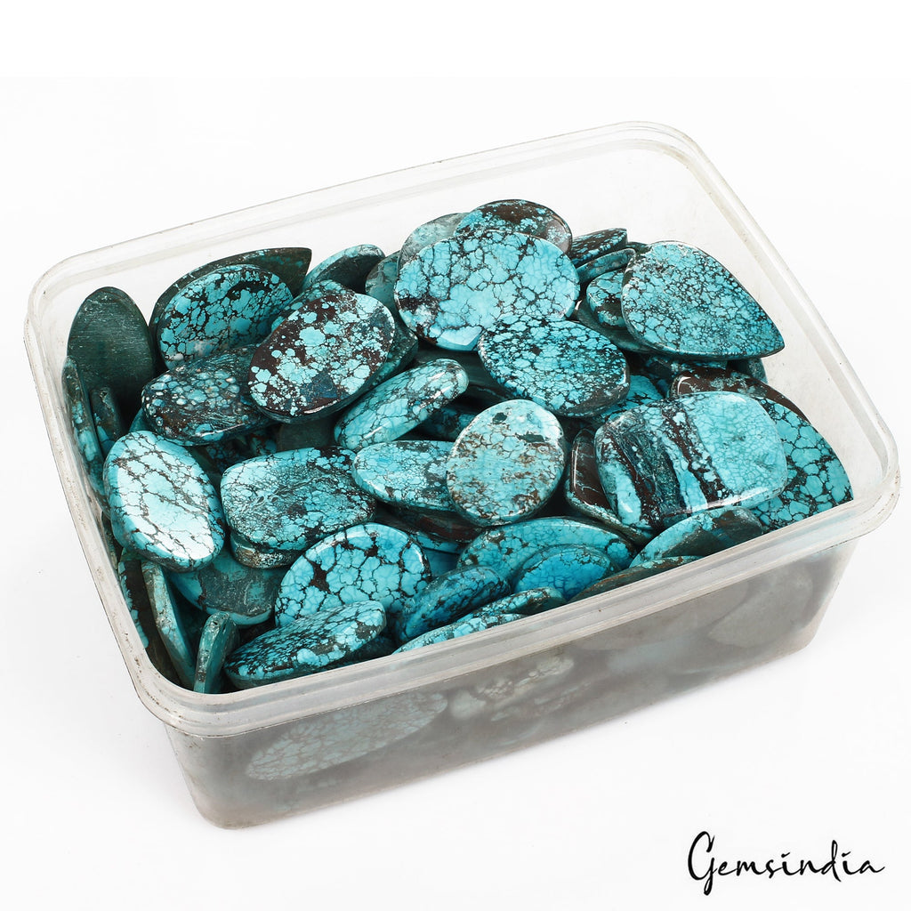 AA Top Natural Turquoise Cabochon Mix Shape 2.5 Kilo Wholesale Gemstone 200 Pcs