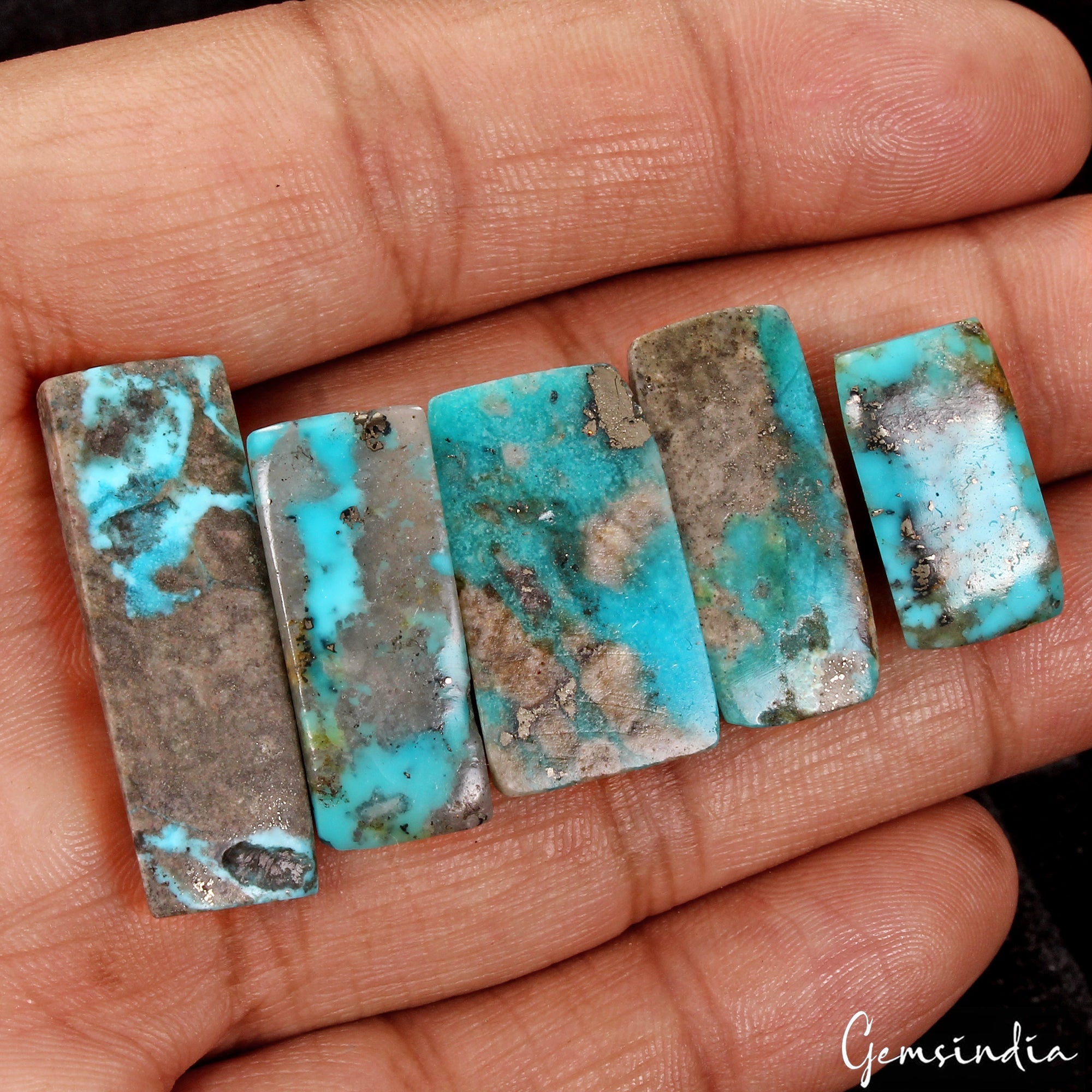 5 Persian Turquoise Neyshabur Cabochon Lot Not Stabilized, %100 Natural 18-31mm