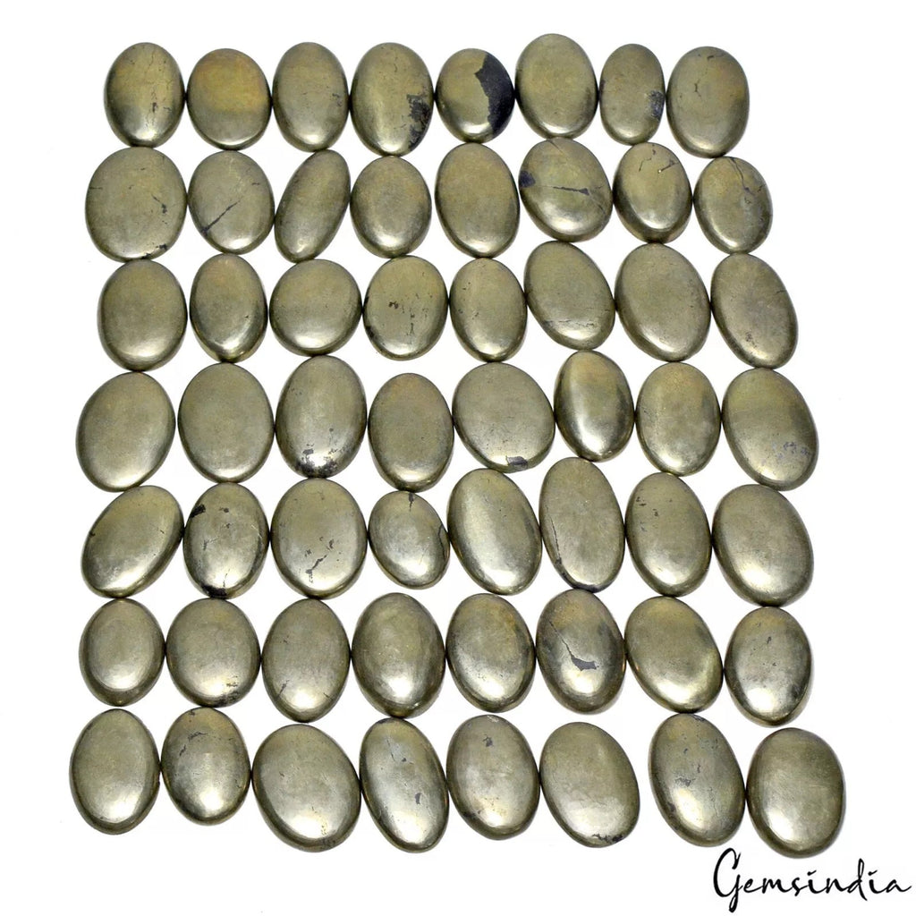 2000 Ct/56 Pc Natural Apache Gold Pyrite Oval Cabochon Loose Untreated Gemstones