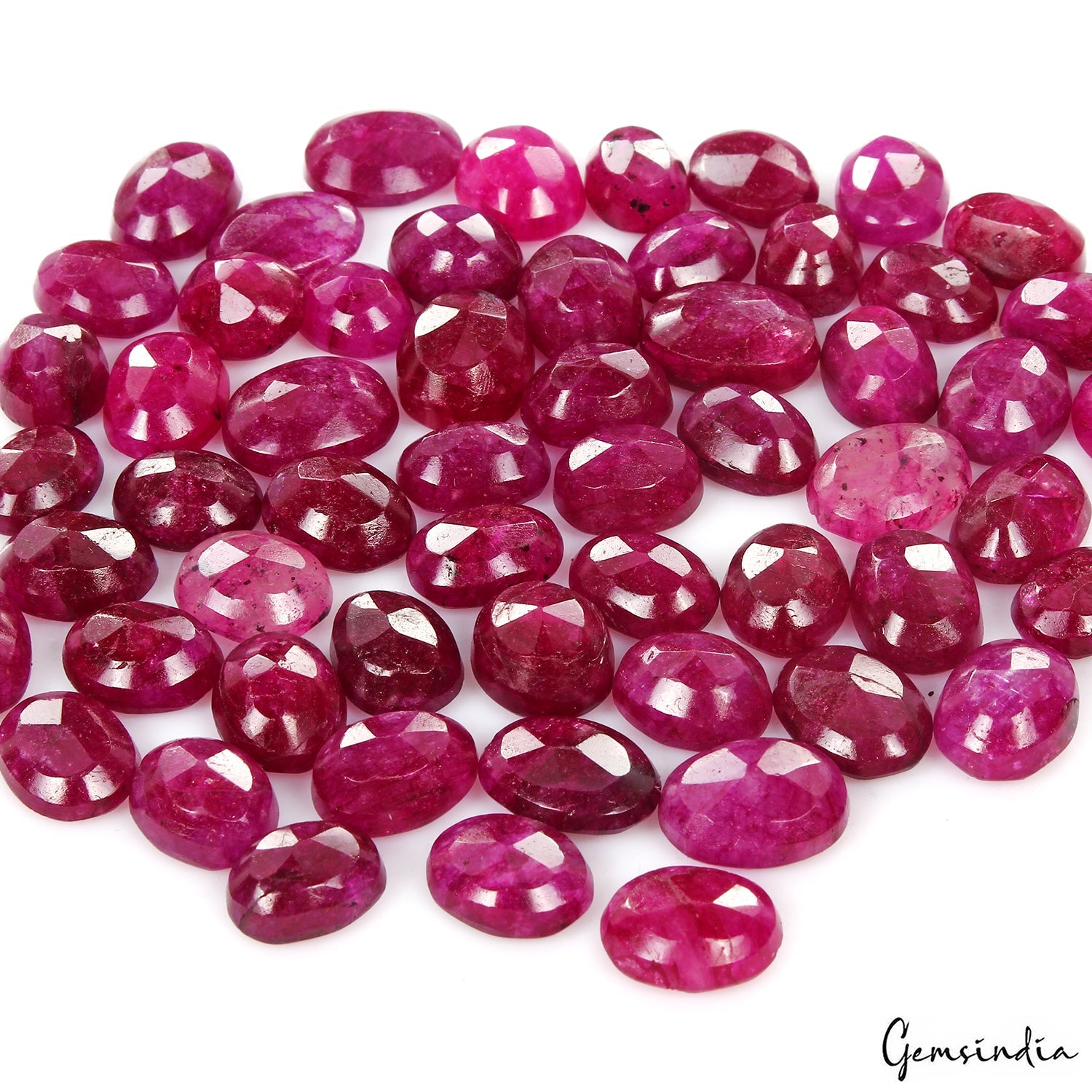 500 Ct Natural Red Pink Beryl Oval Faceted Loose Wholesale Gemstone Lot 57 Pcs