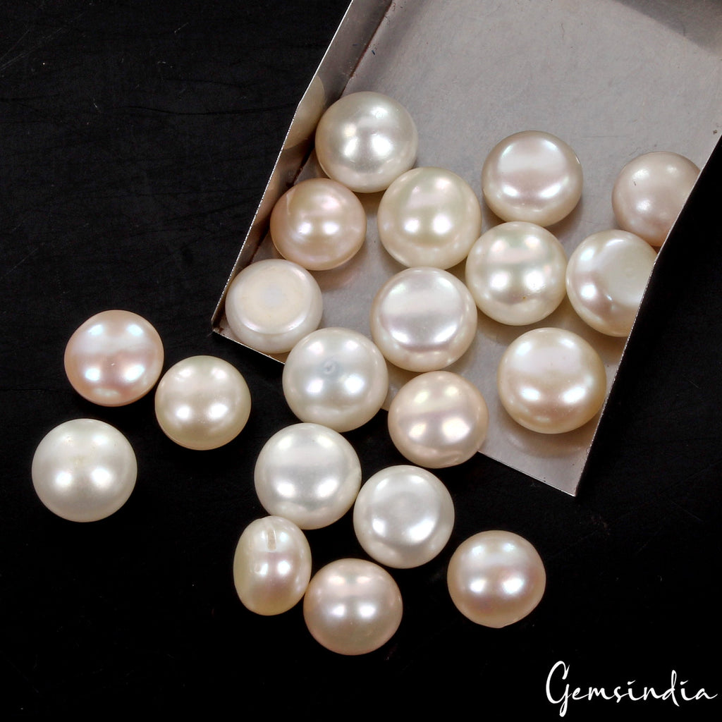 Wholesale Lot of 9-11mm Freshwater Pearl Round Loose Rring Size Gemstone 120 Cts