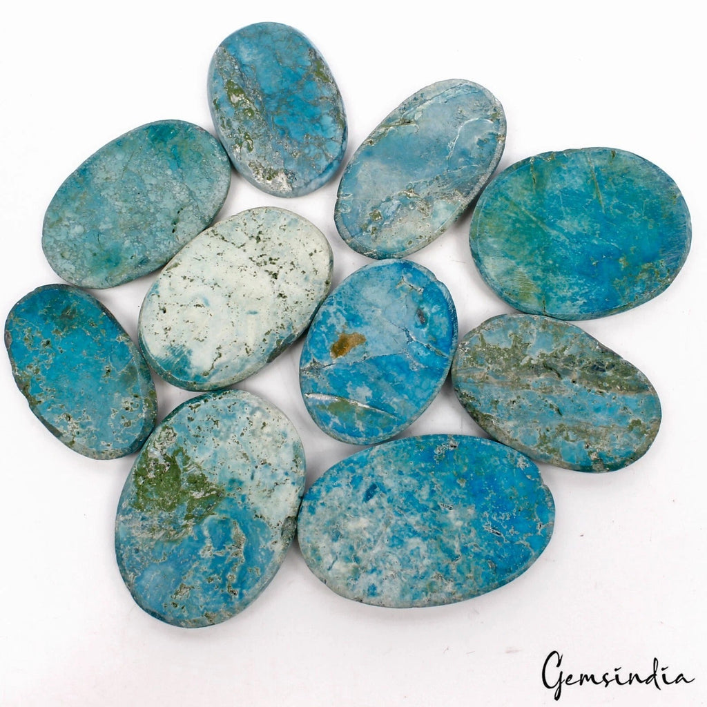 1640 Cts/10Pcs Natural Pale Blue USA Turquoise Oval Cab Loose Wholesale Gems Lot
