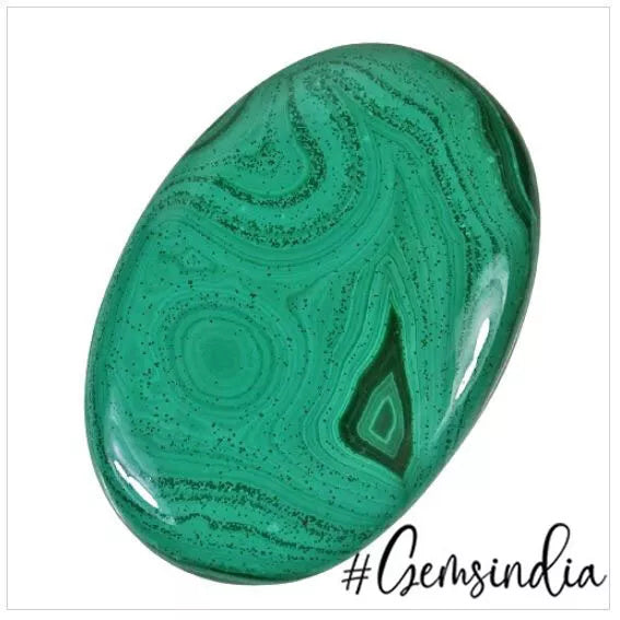 144.80 Cts Natural Untreated Green Malachite Oval Artistic Loose Gem For Pendant
