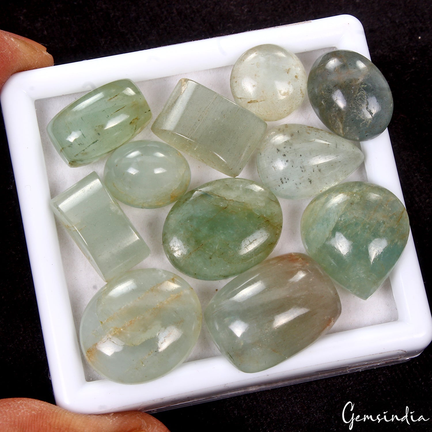142.40 Ct Natural Untreated Aquamarine Mix Cabochon Loose Gemstone Lot 11 Pcs