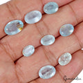 Certified 23.20 Ct/8 Pcs Natural Untreated Blue Aquamarine Oval Gems For Jewelry