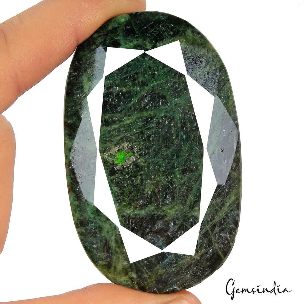 860 Ct Natural Dark Green Emerald Oval Faceted Earth Mined Loose Huge Gemstone