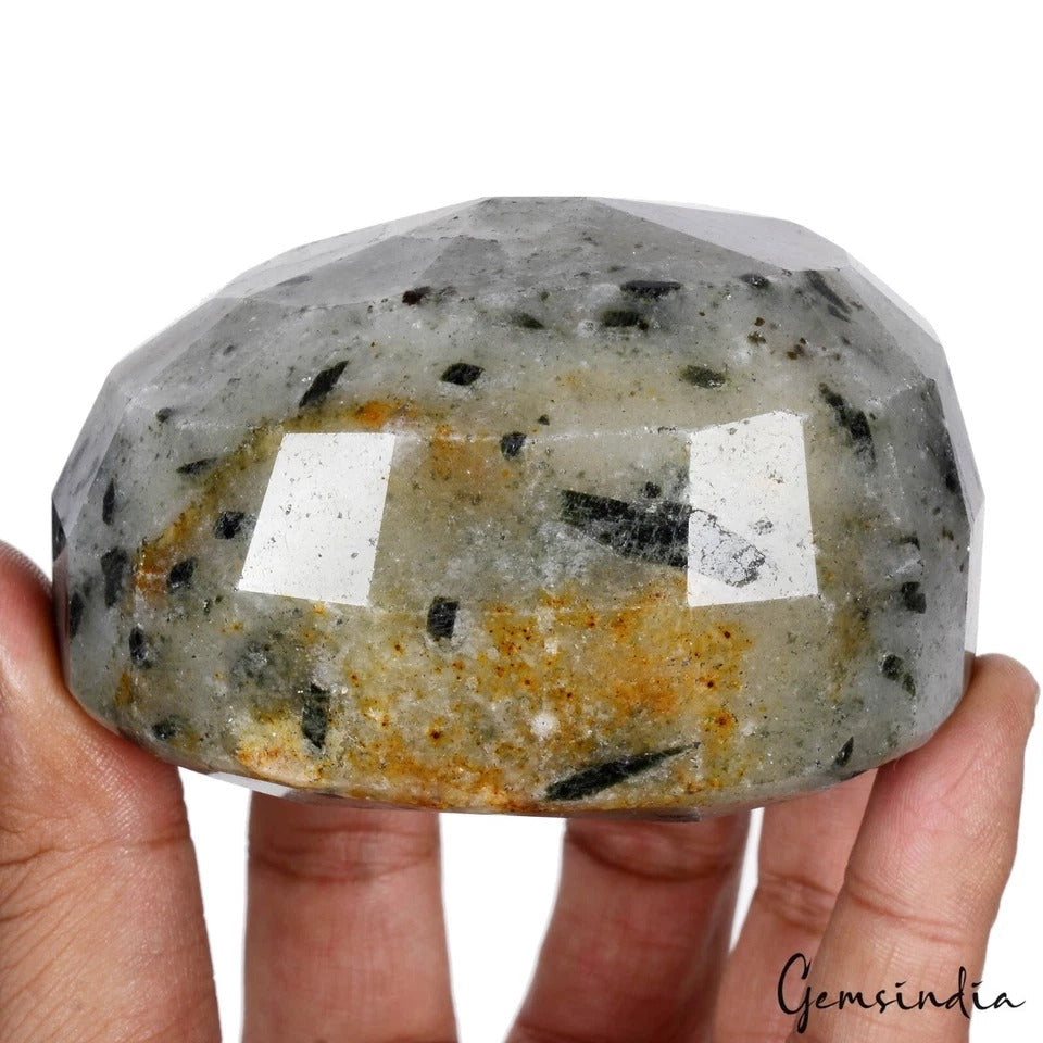 2550 Ct Natural Rutilated Quartz w/ Black Needle Untreated Loose Museum Size Gem