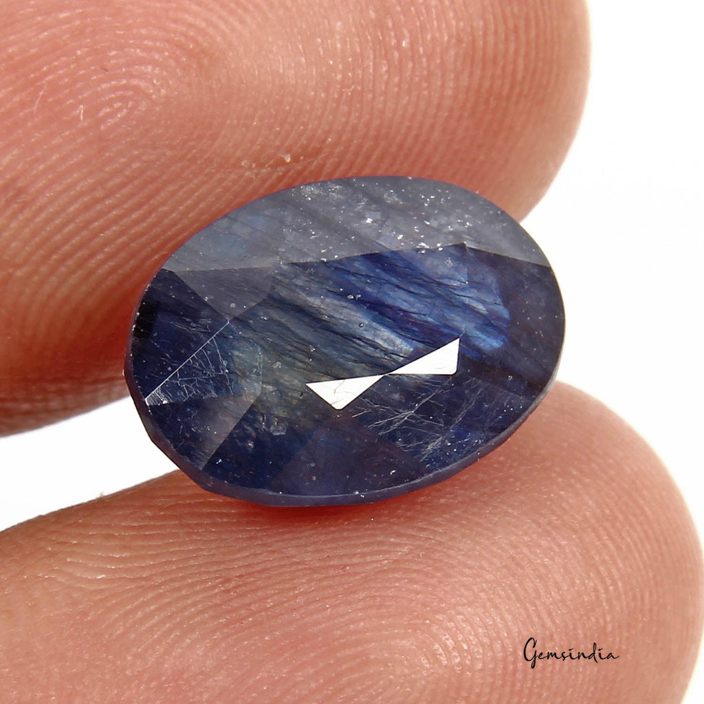 Certified 8.80 Cts Natural Ceylon Blue Sapphire Pitambari Neelam Oval Rare Gem