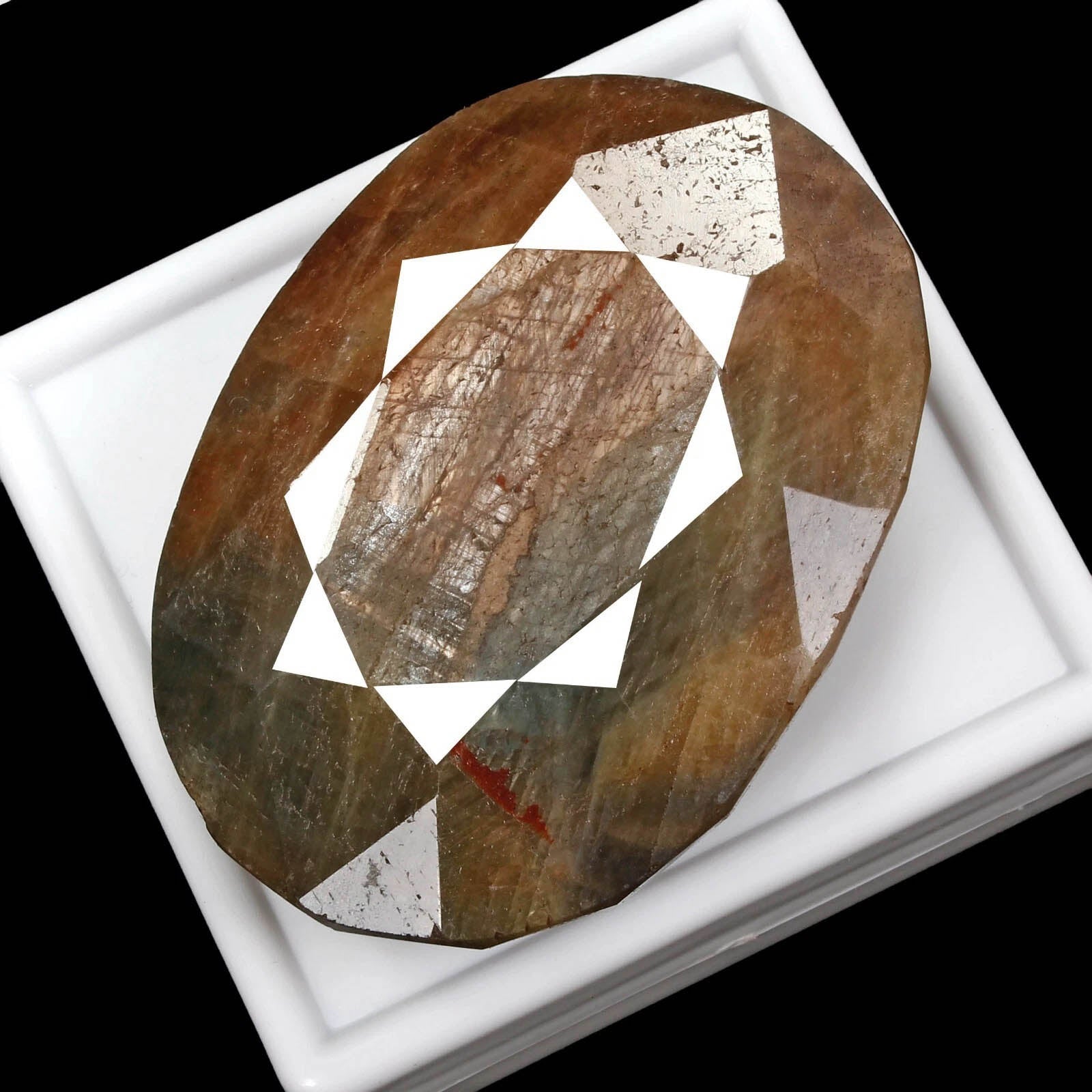 Certified 620 Ct Natural Untreated Brown Blue Sapphire Oval Cut Earth Mined Gems