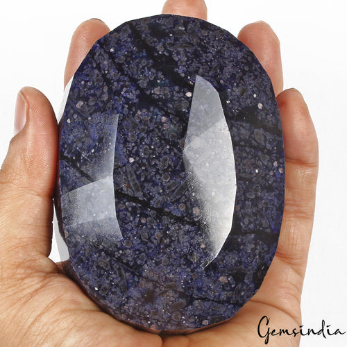 African Blue Sapphire Loose Gemstone, Color Enhanced — 104x76x45 mm, 3860 Ct, Africa