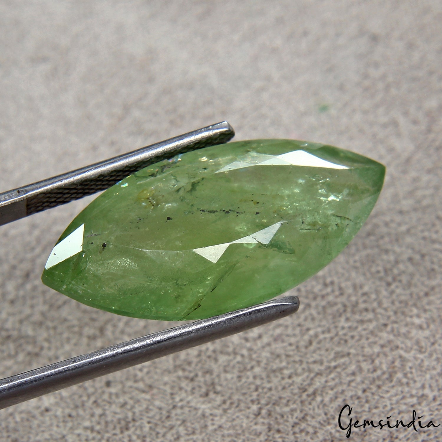 18.40 Cts. 26x12mm Marquise Natural Green Aquamarine - Unheated Brazil Gemstone