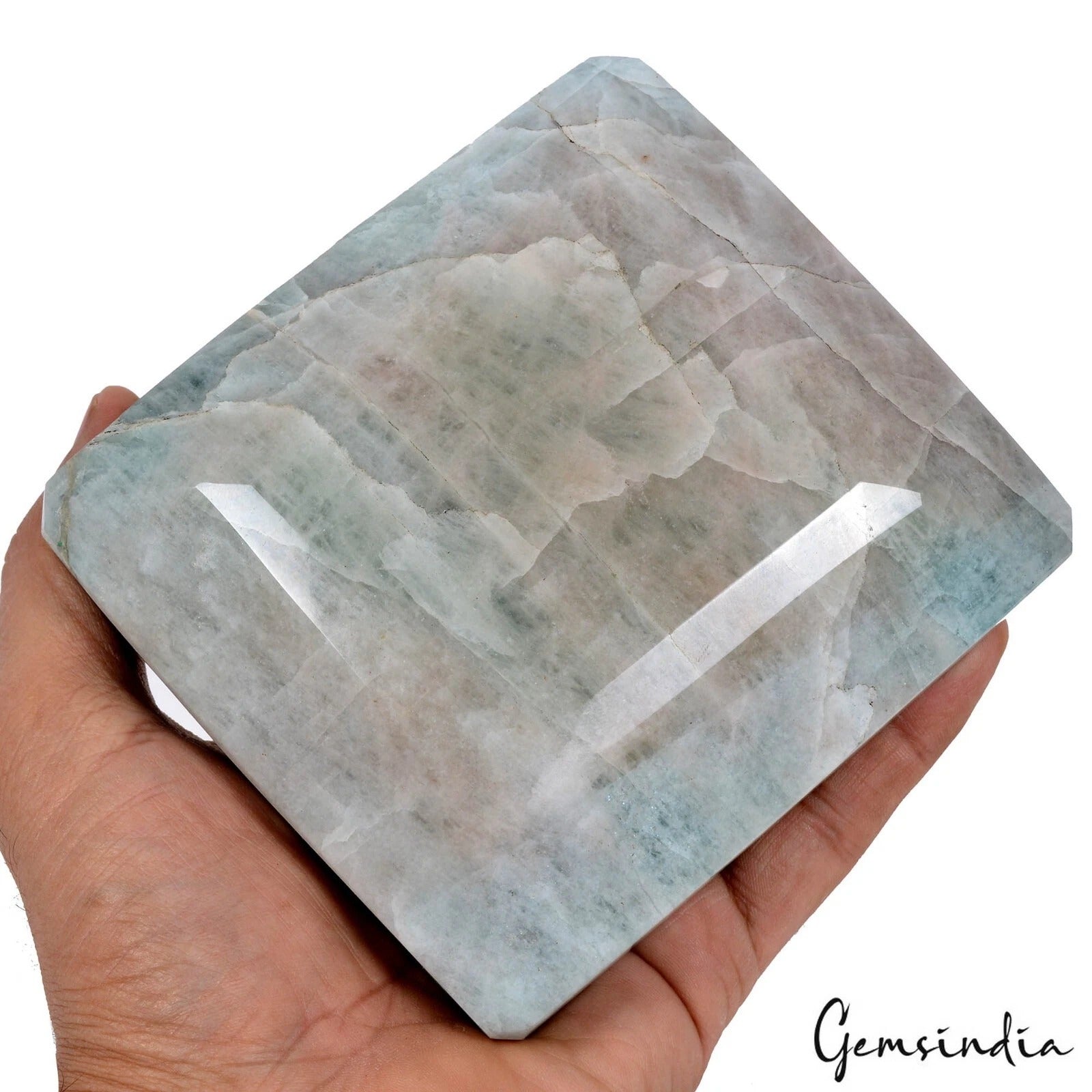 Blue Beryl Loose Gemstone, Untreated — 4.6x4.2x2.6 Inch, 6600 Ct (1.32 Kg), Brazil