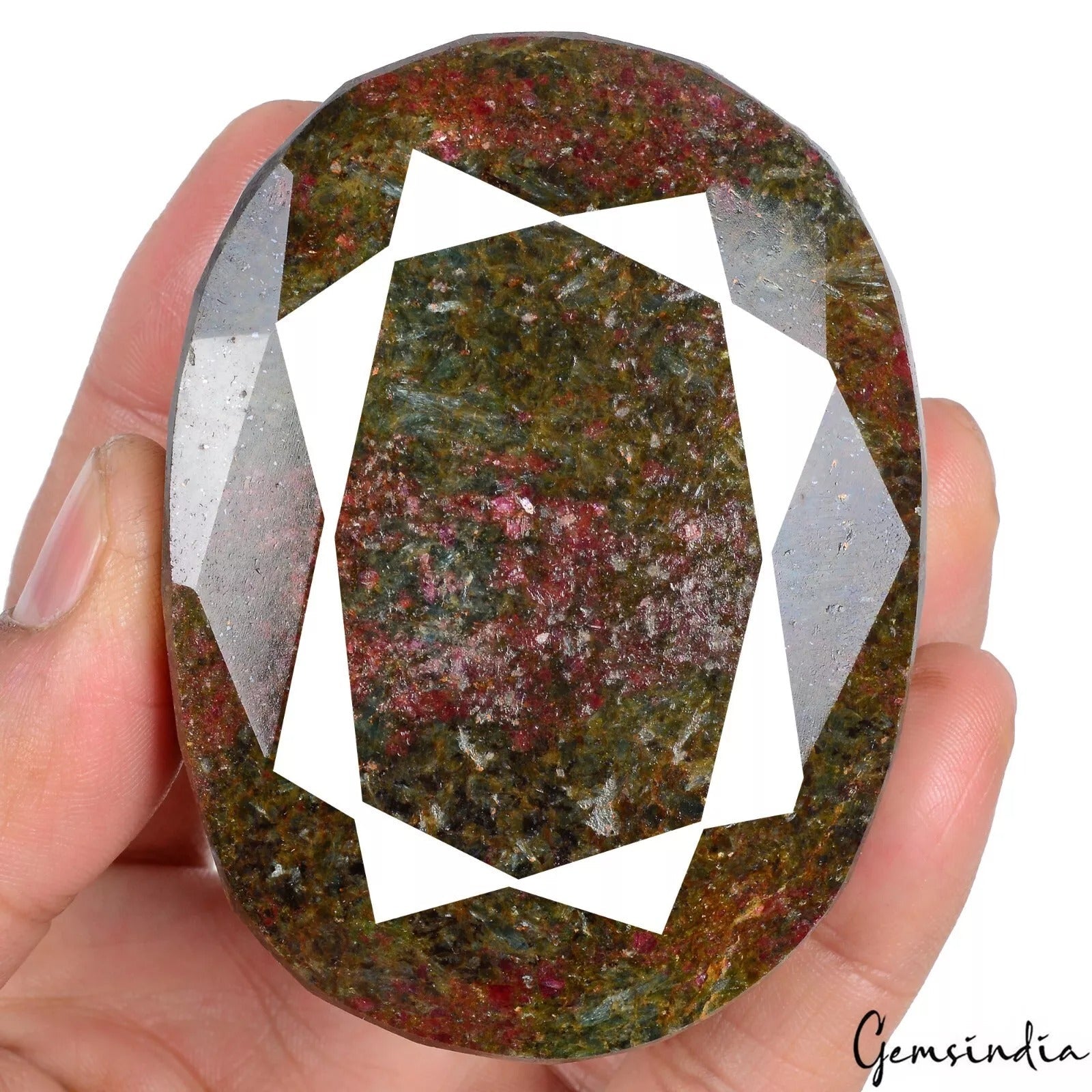 1750 Cts Natural Ruby in Kyanite Oval Faceted Cut Untreated Huge Size Gemstone
