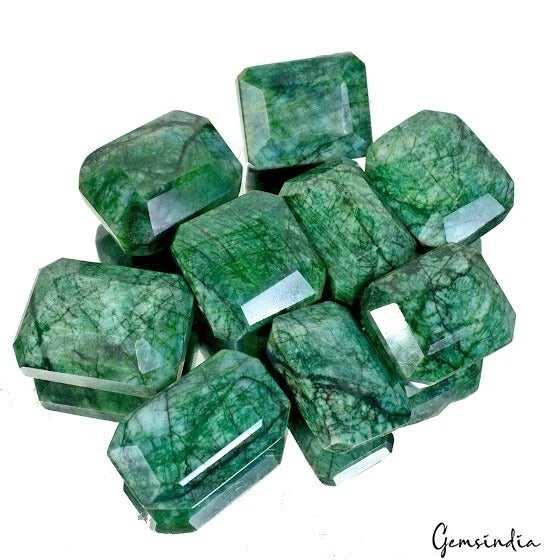 3000 Ct Natural Green Emerald Octagon Cut Loose Earth mined Wholesale Gemstones