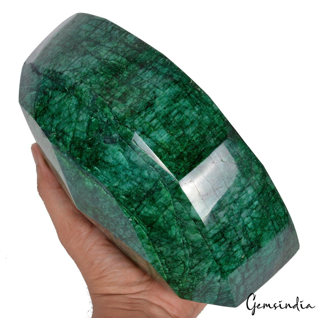 Emerald Loose Gemstone, Color Enhanced, Green — 8.8x5.2x3.8 Inch, 21100 Ct (4.22 Kg), Brazil