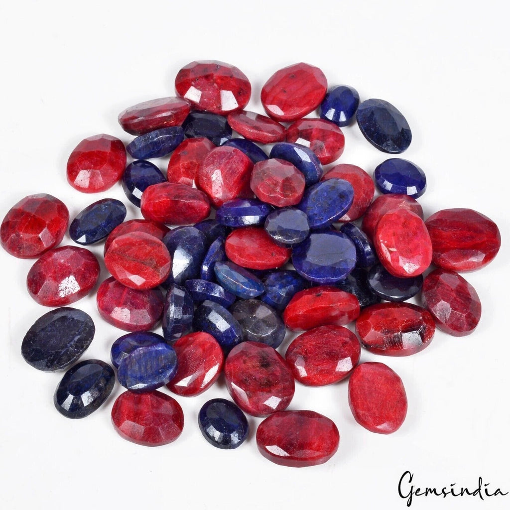 Ruby Lot, Loose Gemstone, Red — 63 Pieces, 11mm to 18mm, 800 Ct, India