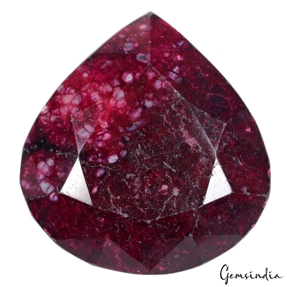 1880 Ct Natural Red Ruby Pear Faceted Cut Huge Museum Size Madagascar Gemstone