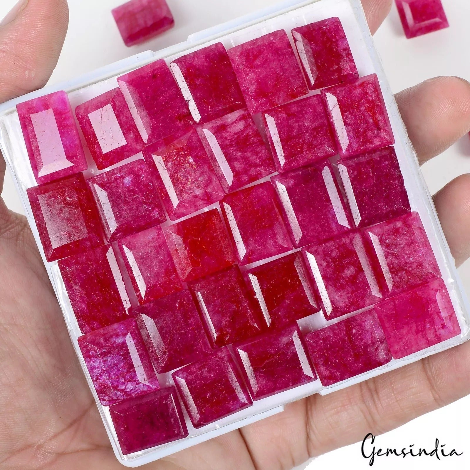 530 Ct Natural Red Beryl Baguette Cut Loose Wholesale Gems Lot 35 Pc For Jewelry