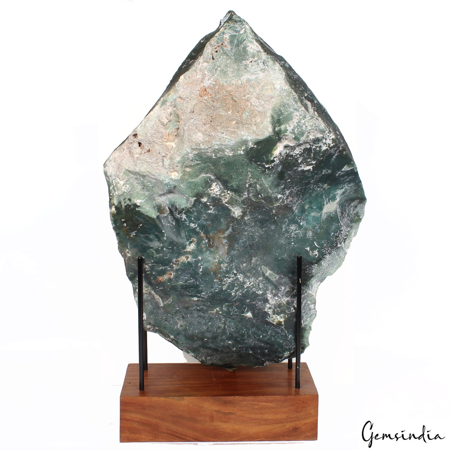 Moss Agate Carving — 15.5 inch, 9.7 Kg, India