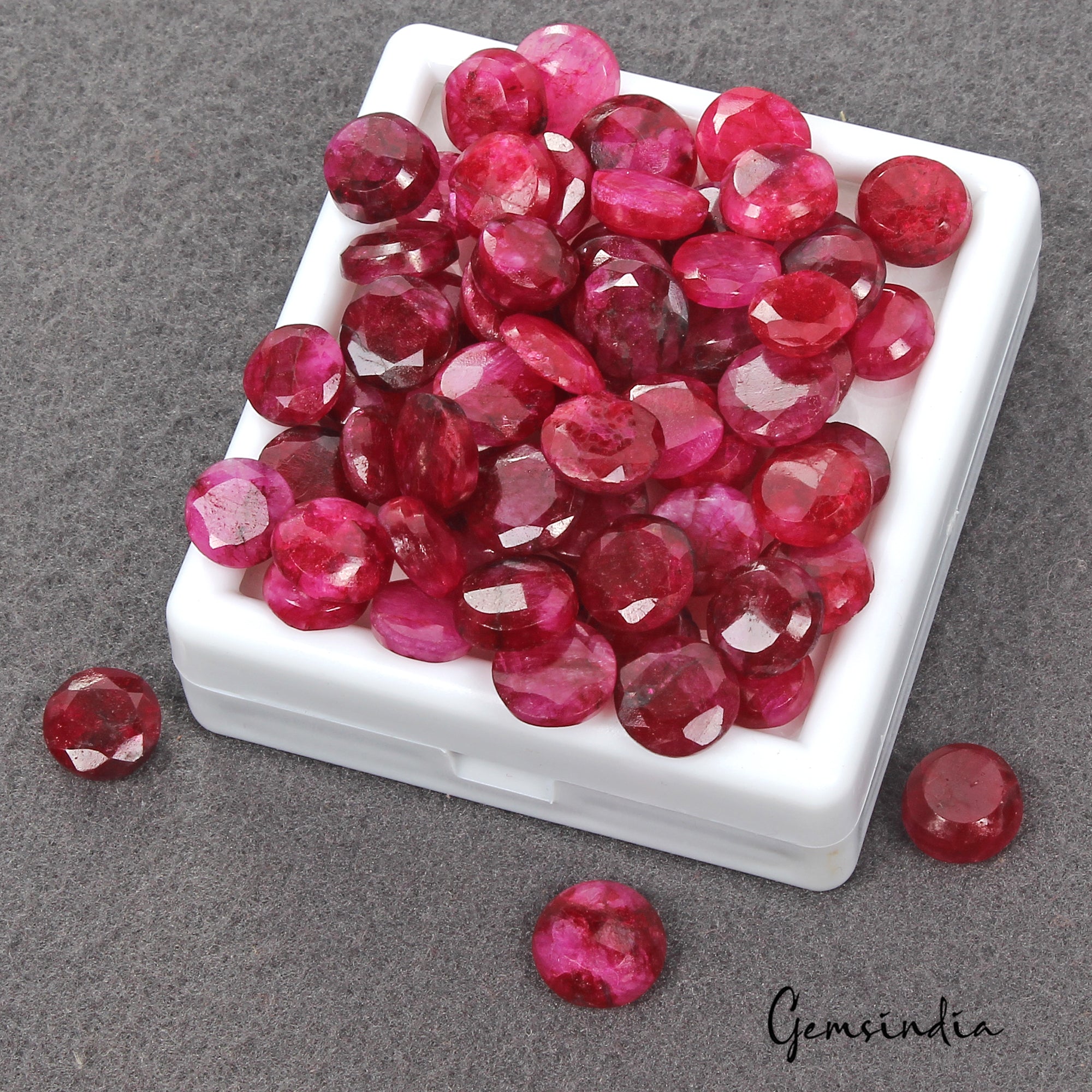 220 Ct/64 Pc Natural Pink Beryl Bixbite USA Round Cut Loose Gems Lot For Jewelry