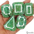 1900 Ct Natural Green Emerald Mix Cut Loose Earth mined 46-55mm Gemstones ~5 Pcs