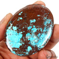 300 Ct Blue Spiderweb Turquoise Oval Cab Arizona Museum Huge Size Loose Gem