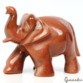 Handmade Natural Glittering Sunstone Elephant Statue 500 Ct Sculpture ~1.8" Tall
