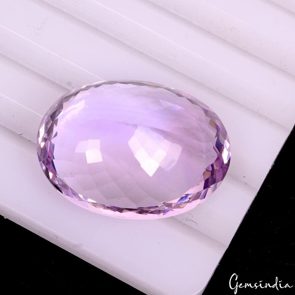 35.70 Ct Natural Untreated Brazilian Purple Amethyst Oval Cut Loose Gem For Ring