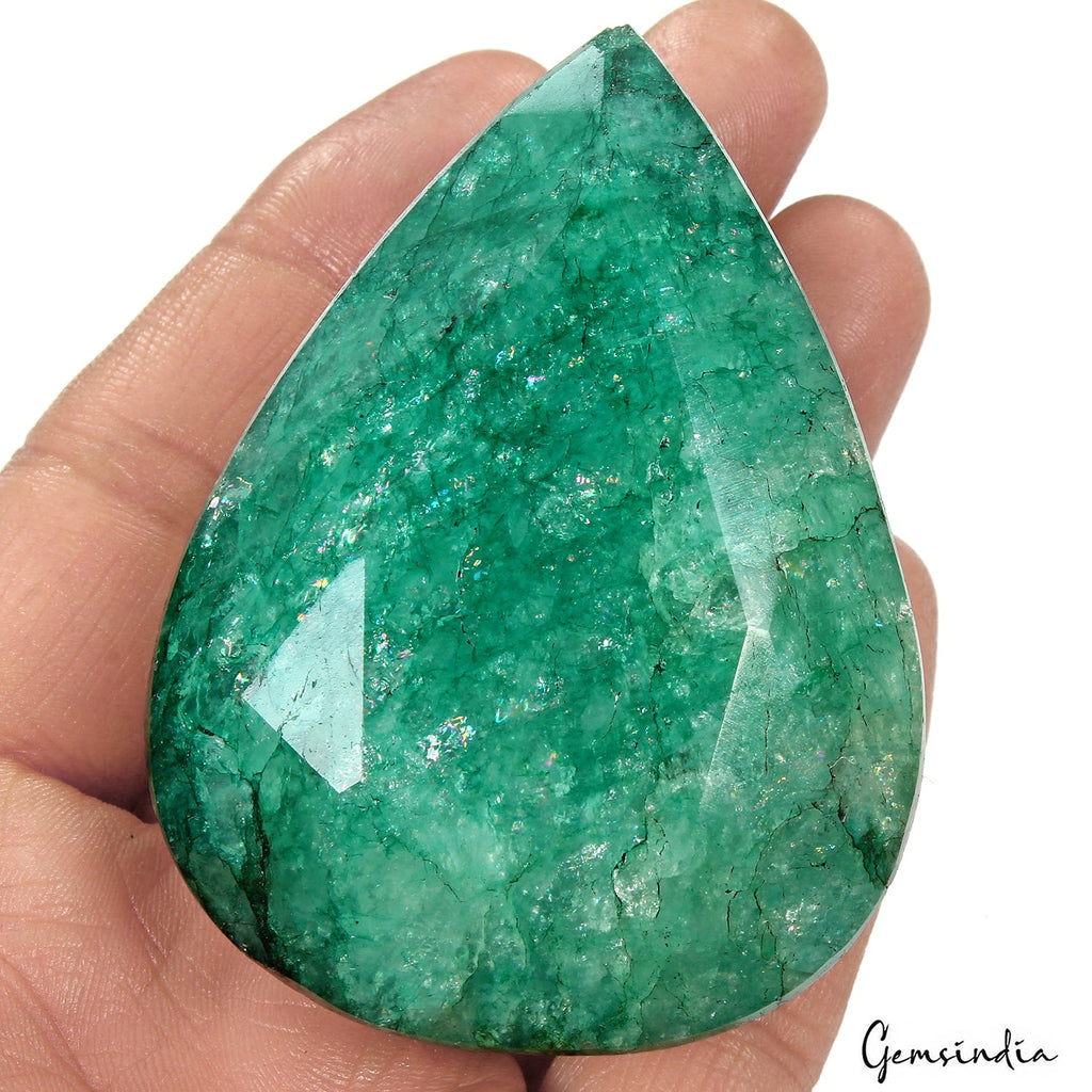 900 Ct Natural Green Emerald Pear Faceted Earth Mined Loose Gemstone From Brazil