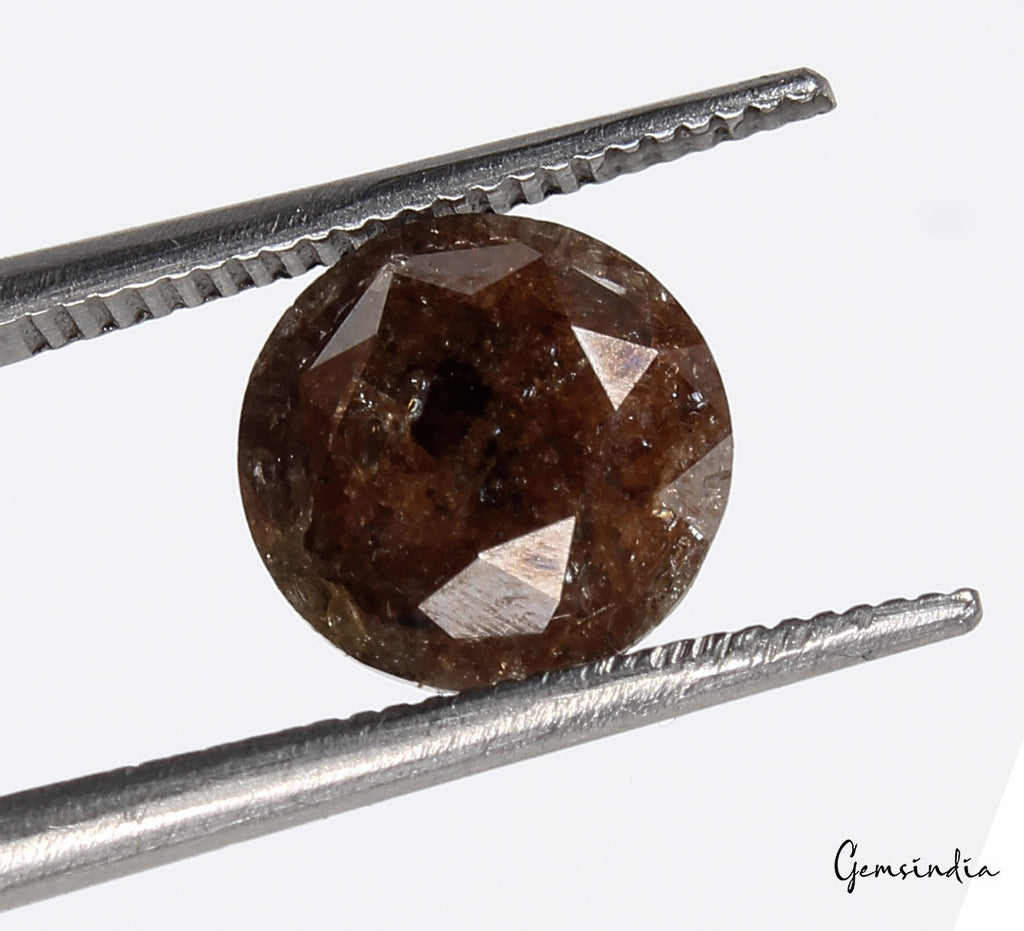 2.52 Ct Natural Salt and Pepper Brown Diamond – Rare Round Shape Loose Diamond