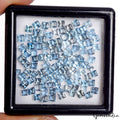 13 Ct Natural Blue Aquamarine Princess Loose Excellent Quality Cut Gems 2.5mm