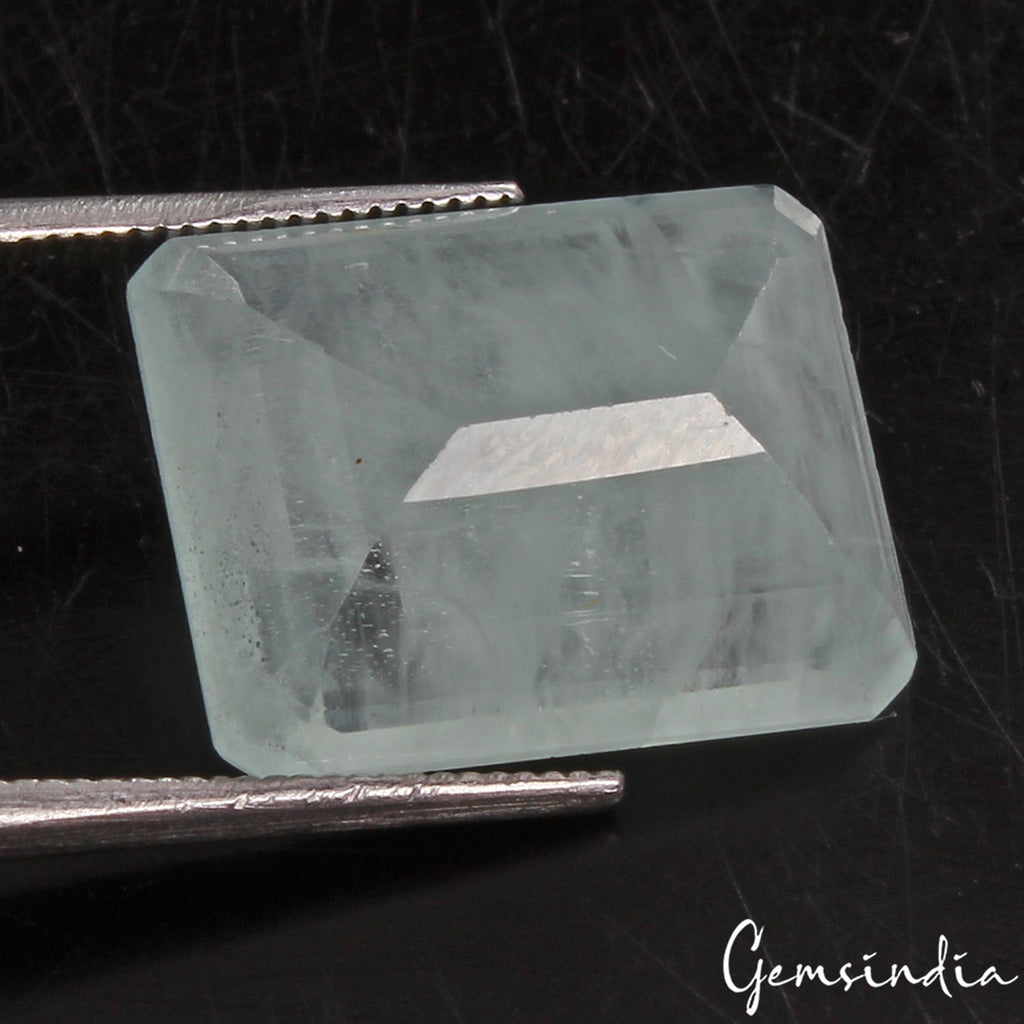 9.20 Cts 15x12mm Octagon Cut Natural Blue Aquamarine - Unheated Brazil Gemstone