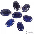 Certified 161.60 Cts/7 Pcs Natural Blue Sapphire Oval Faceted Cut Loose Gems Lot