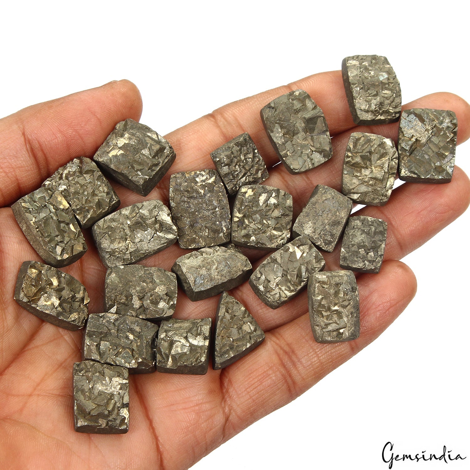 620 Ct Natural Untreated Gold Pyrite Uncut Druzy Raw Rough Loose Gems Lot 22 Pcs