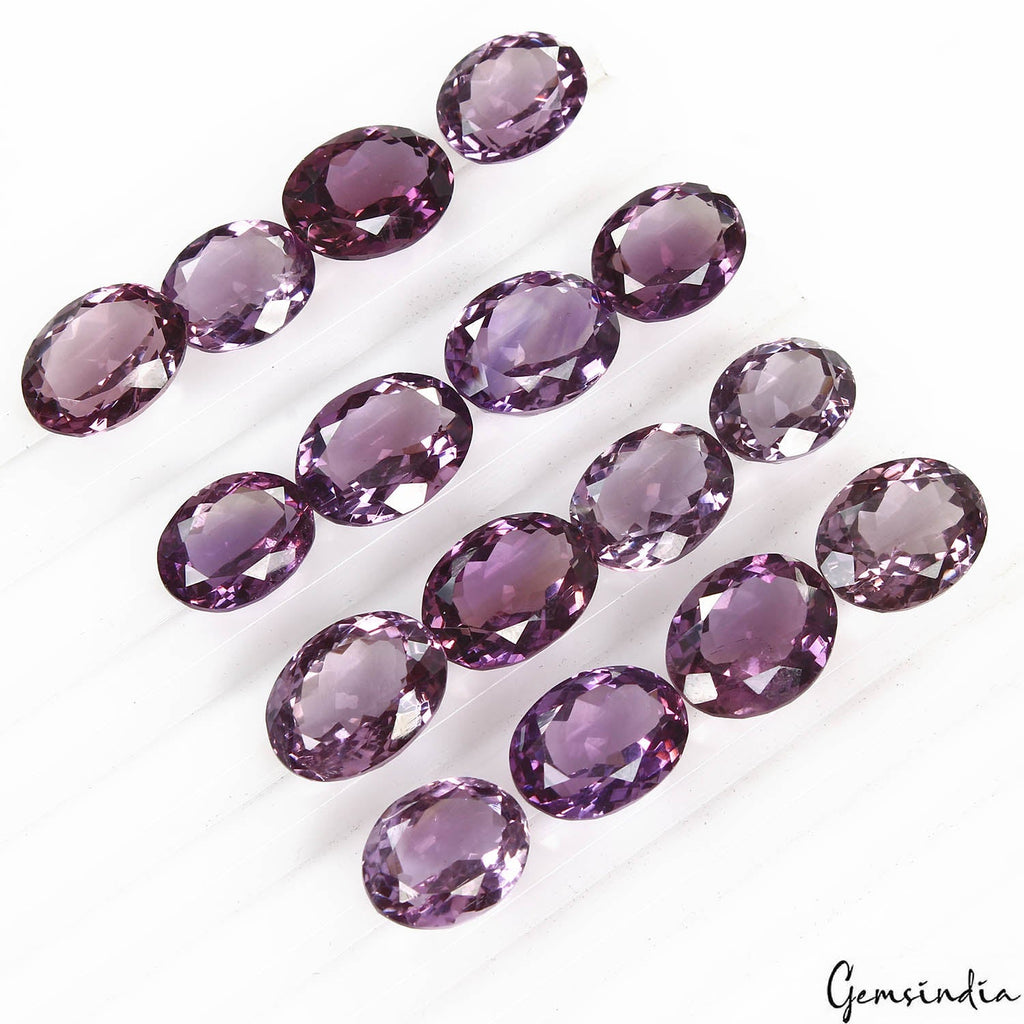121.50 Ct/16Pcs Natural Brazilian Purple Amethyst Oval Cut Rare Gems For Jewelry