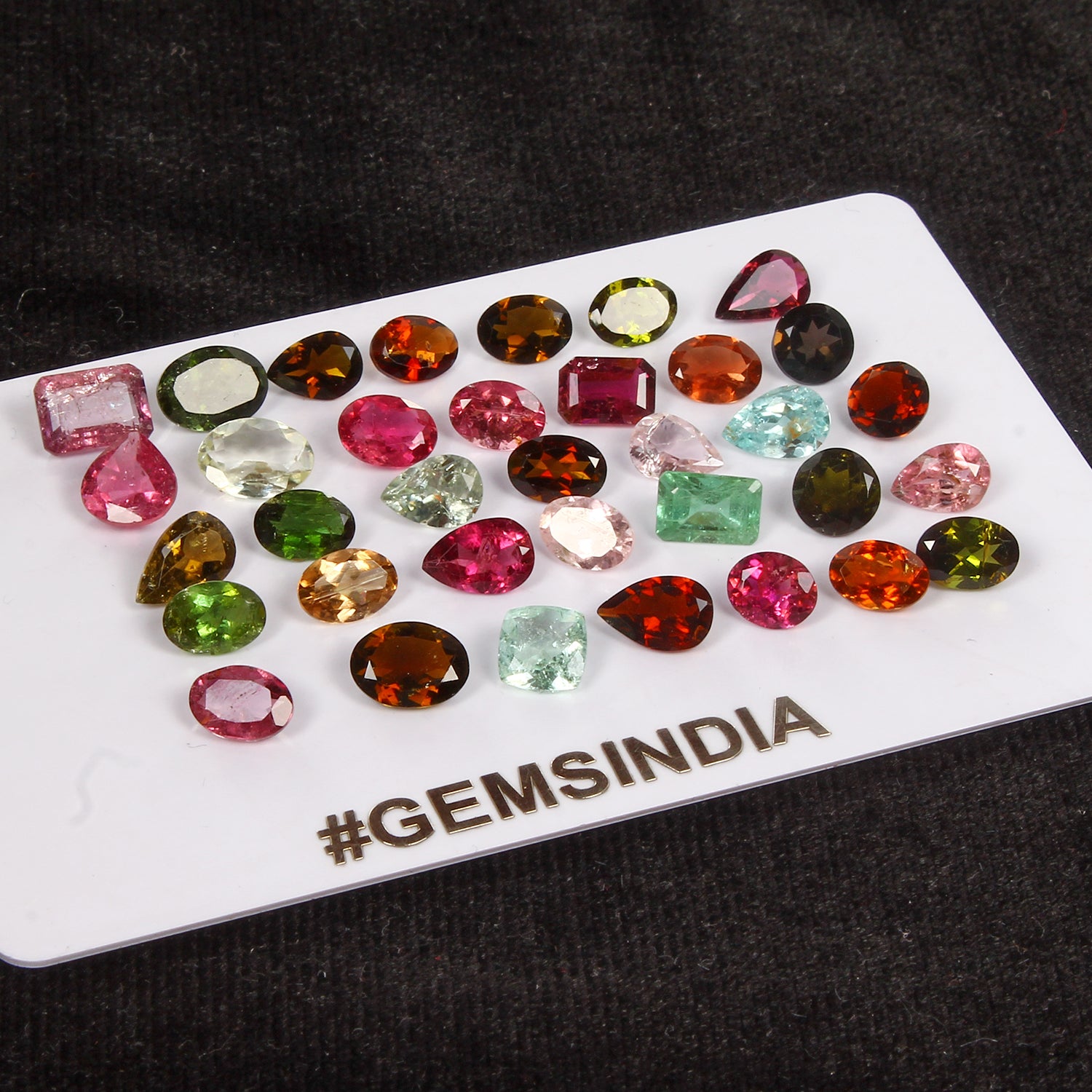 Tourmaline Lot, Loose Gemstone, Oval, Pear, Round & Octagon Cut, Untreated — 35 Pieces, 6mm to 8mm, 27.10 Ct, Mozambique
