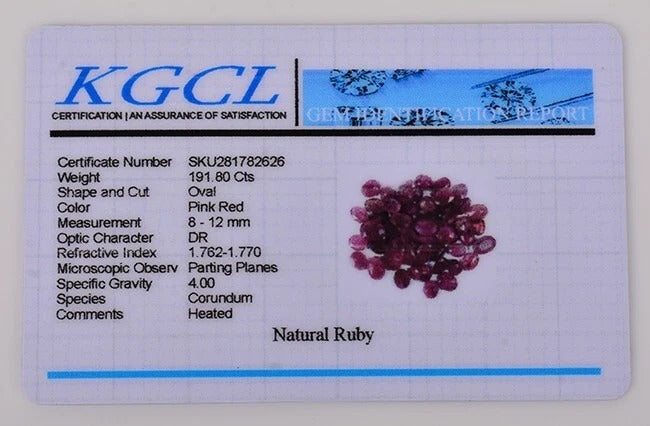 Certified 191.80 Ct/54 Pcs Natural Mozambique Red Ruby Oval Cut Gems For Jewelry