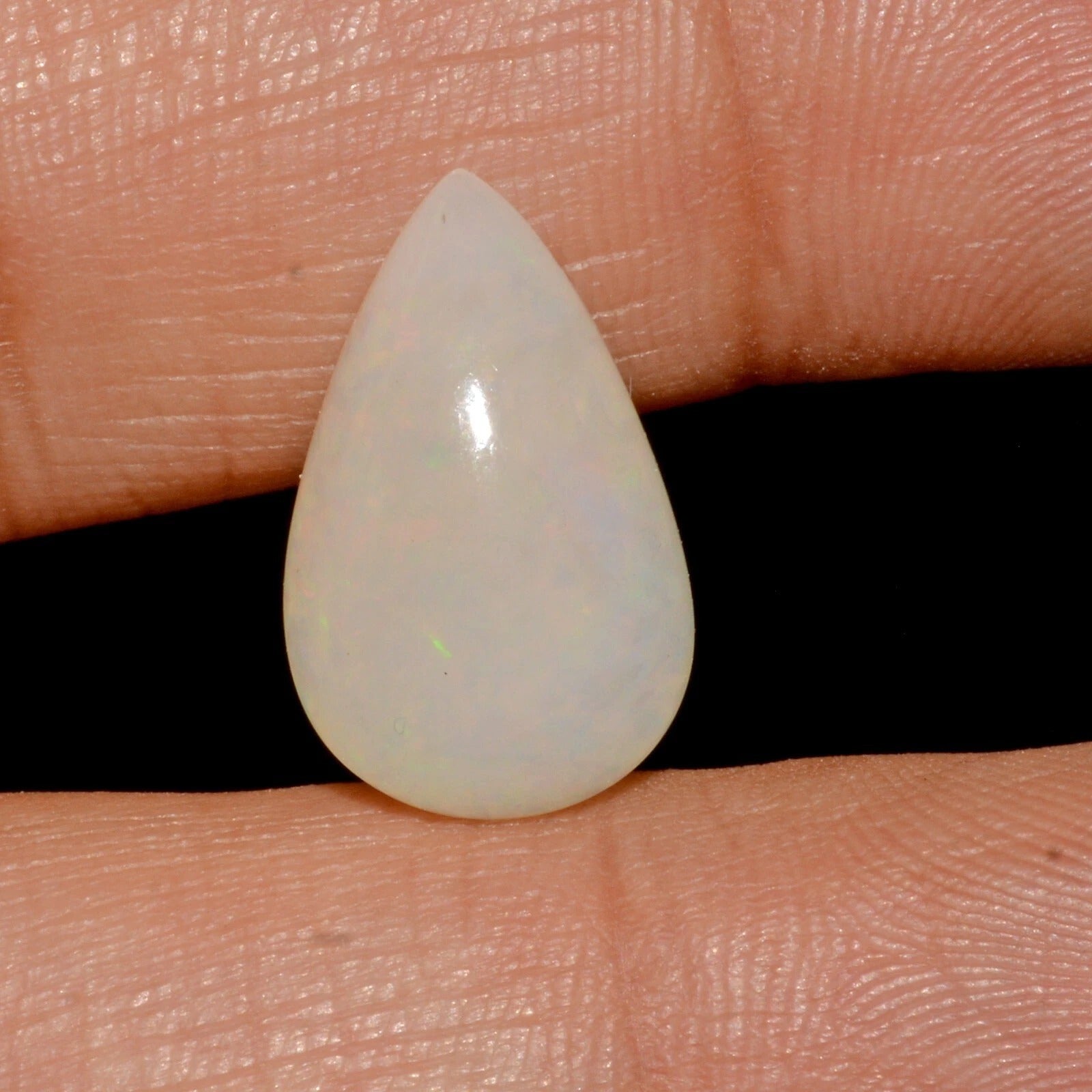 4.30 Cts Natural Untreated Australian Fire Opal Gemstone, Pear Cab Gem For Ring