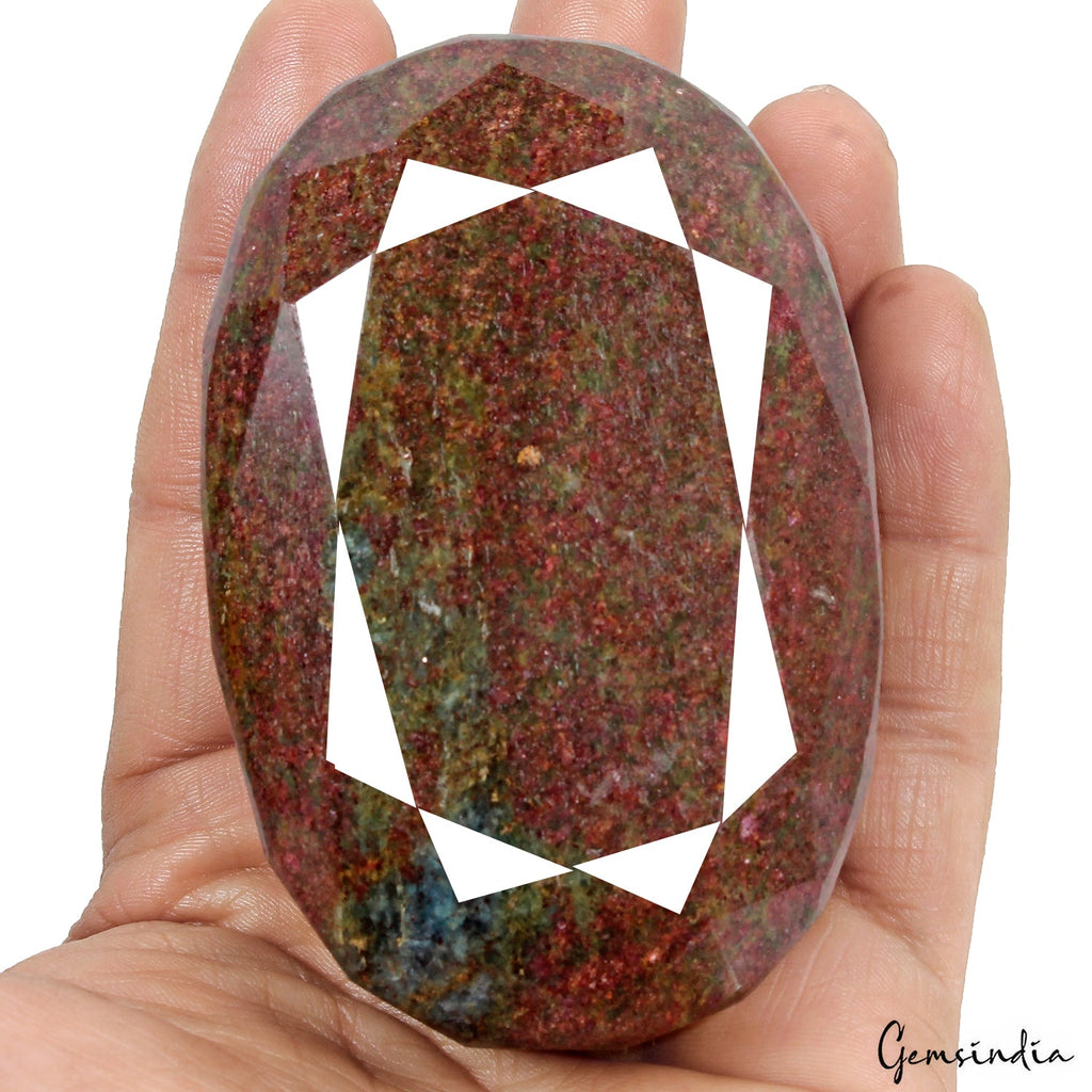 Large 2430 Ct Natural Untreated Ruby Kyanite Oval Cut Faceted Earth Mined Gems