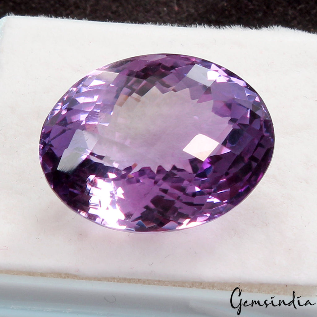 36.80 Cts Natural Rich Purple Amethyst Oval Checker Cut Loose Unheated Gemstone