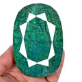 Emerald Loose Gemstone, Oval Cut, Color Enhanced — 104x70x46 mm, 3020 Ct, Brazil