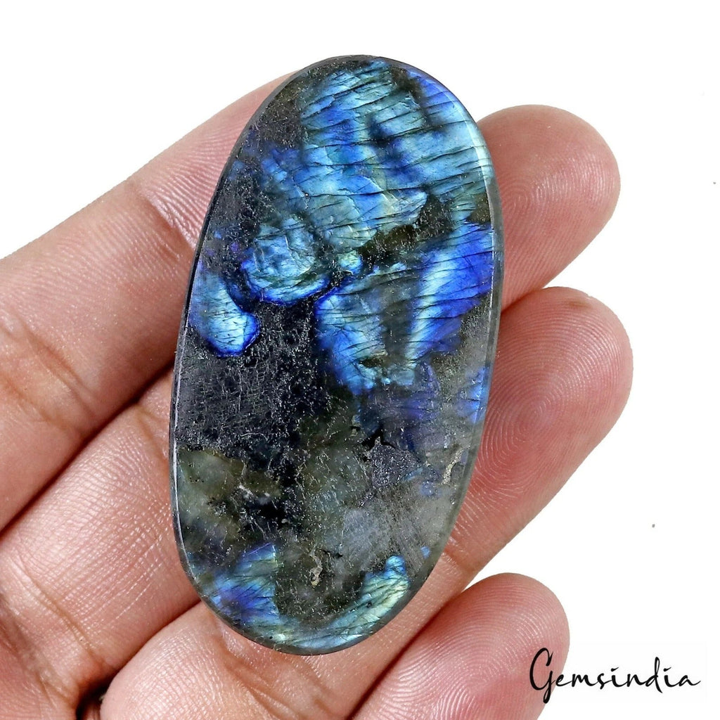 Certified 134.50 Cts Natural Untreated Blue Shine Labradorite Cab Oval Loose Gem