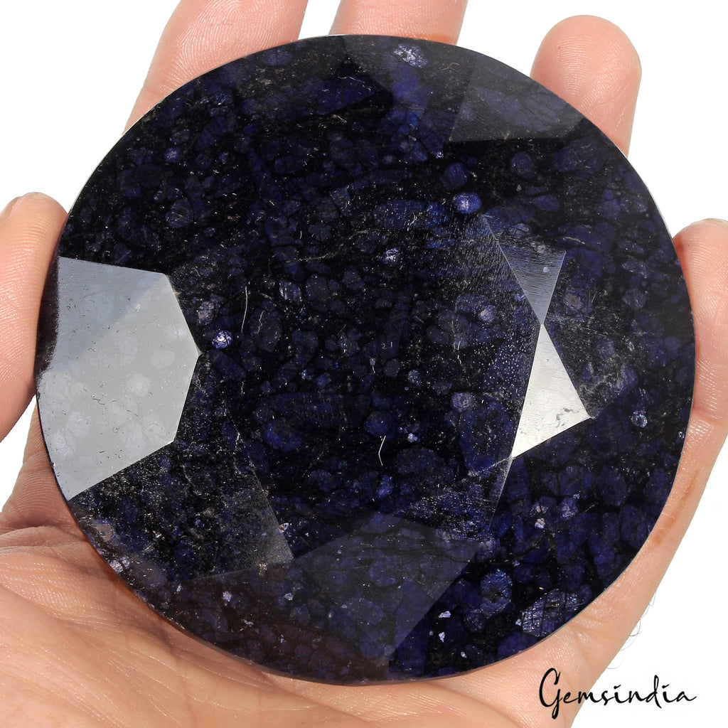 Museum Size 2400 Ct Natural African Dark Blue Sapphire Round Earth mined Gems