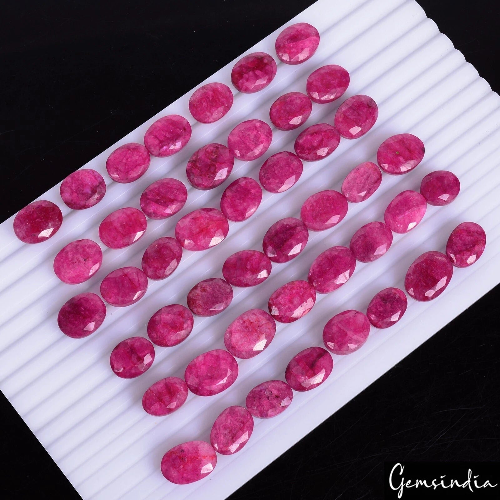 46 Pcs Natural USA Pink Beryl Bixbite Oval Cut Loose Jewelry Gemstones Lot~700Ct