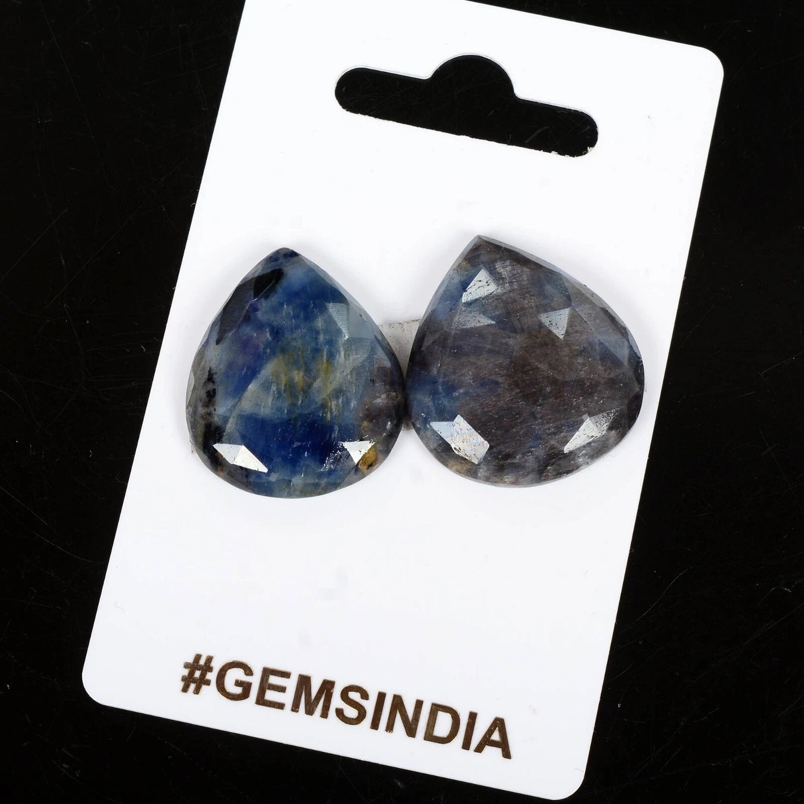 Blue Sapphire Lot, Loose Gemstone — 2 Pieces, 27mm to 28mm, 96.00 Ct